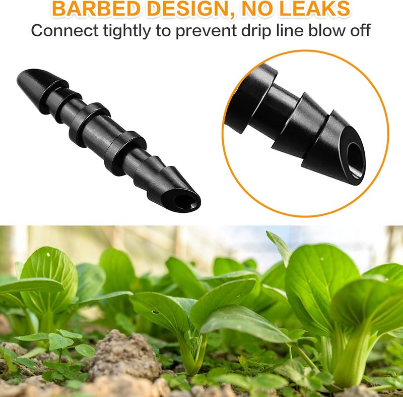 Gardrip Drip Irrigation Coupling Fittings：120 Pieces Barbed Coupler Irrigation Parts with Sharp End Fits for 1/4 Inch Irrigation Tubing Drip Line Connectors for Garden Lawn Irrigation System - Image 3